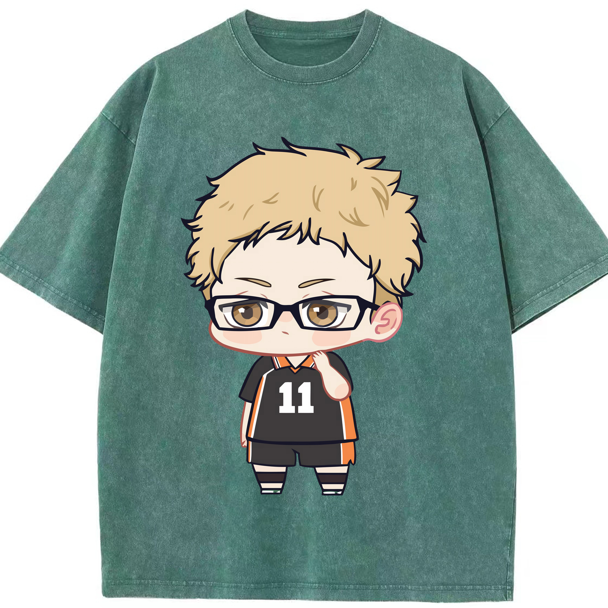 （画像用） ハイキュー!! Haikyu!! 綿100% ヴィンテージ風 半袖Tシャツ（フロントプリント）